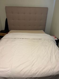 Tufted Upholstered Headboard in Beige