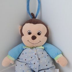 Garanimals Blue Musical Monkey Stars Baby Crib Plush Stuffed Lovey Toy Go To Sleep
