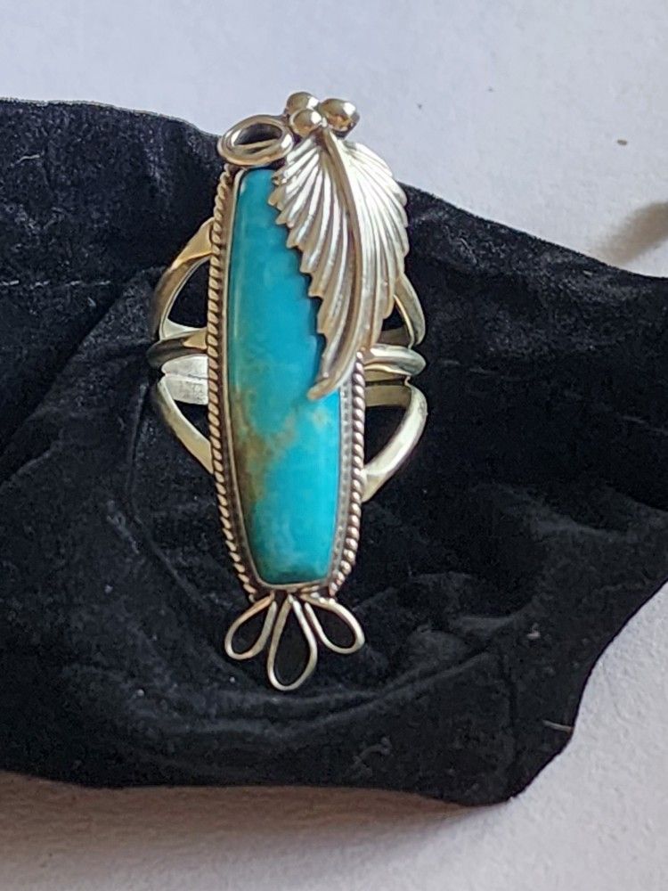 Designer .925 Silver Turquoise Ring