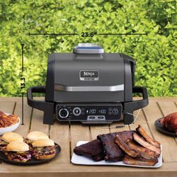 Ninja OG750 Grey Woodfire Pro Outdoor Grill & Smoker Bundle(A1D033786)