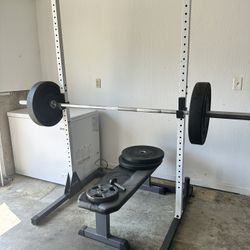 Bench Press W/ Bar And Weights