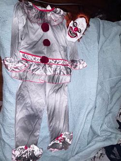 Scary Clown Halloween Costume with Mask