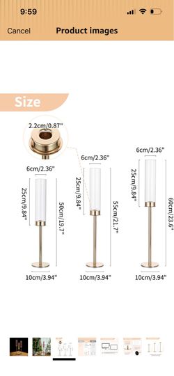 Gold Hurricane Candle Holders - 27 Count