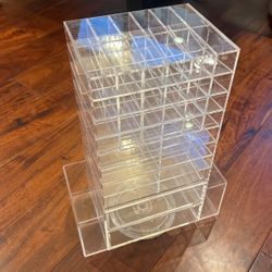 rotating acrylic makeup organizer