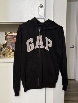 Gap Logo Zip-Up Hoodie Black size XS‼️