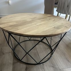 Wooden Round Coffee Table