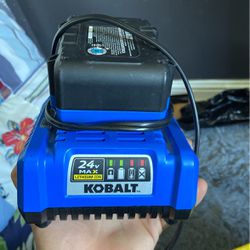 Kobalt 24-V Lithium Battery And Kobalt 24V Max Power Tool Battery Charger (KRC 2490-03)