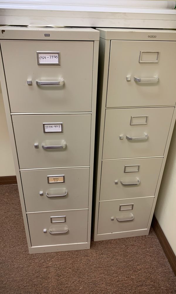 HUGE BLOWOUT OFFICE SALE!! HON Metal four drawer file 45