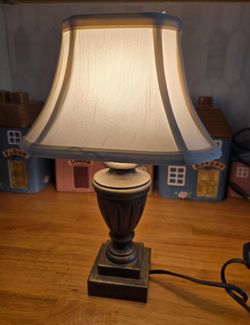 Small Traditional Table Lamp with Fabric Shade