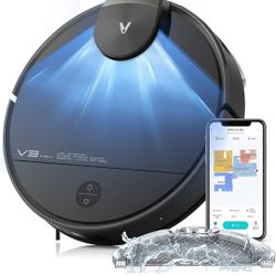 VIOMI Smart Robot Vacuum V3 Max Duster Vacuum and Mop for Multi Floors with Lidar Navigation Technology, Compatible with Alexa and Google, Black