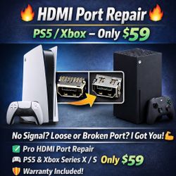 HDMI Port Repair PS5/Xbox - Same Day Repair 
