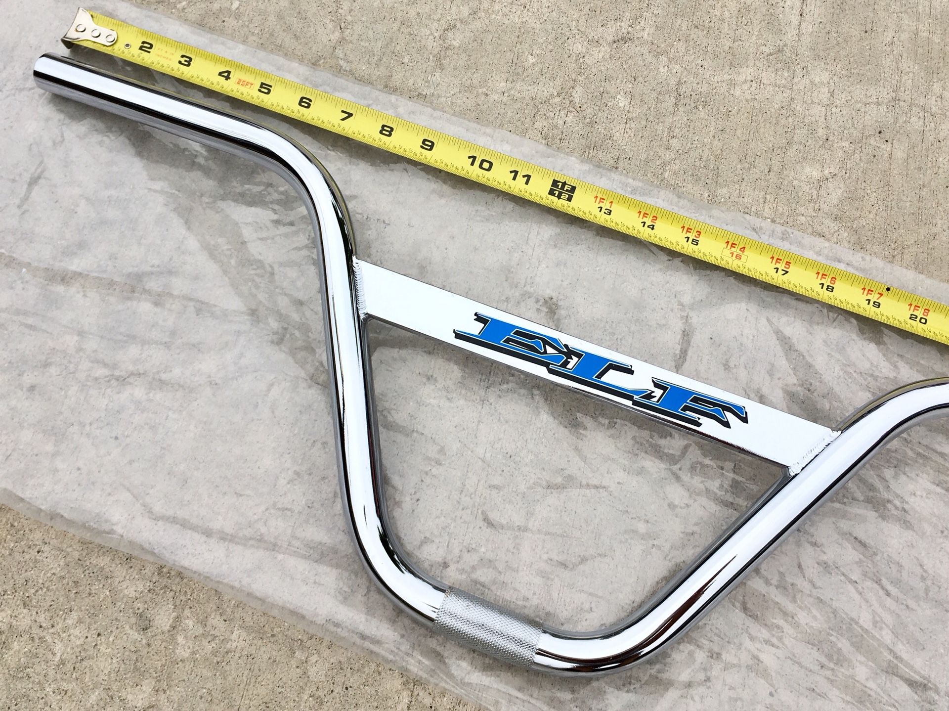NOS 90 s ELF BMX PRO BARS 27.25x8 HANDLEBARS DOUBLE CROSS XL BUTTED BLAST RAKED TRACTION PLATE UFO TECHNIQUE 20 24 CRUISER BIKE for Sale in