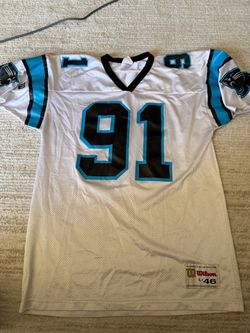 Rare vintage 90’s Wilson Carolina panthers Kevin green jersey size large in adults, not newton, Olson, young, McMillan
