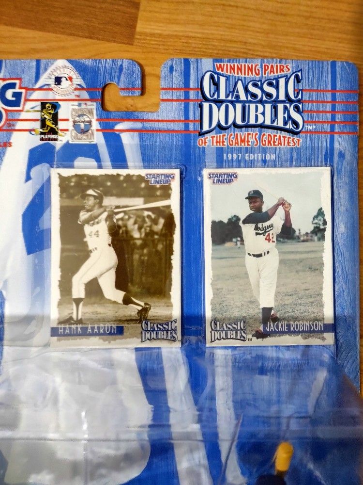 1997 Starting Lineup Classic Doubles Hank Aaron & Jackie Robinson