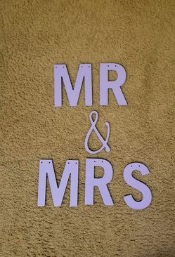 Mr & Mrs wedding banner