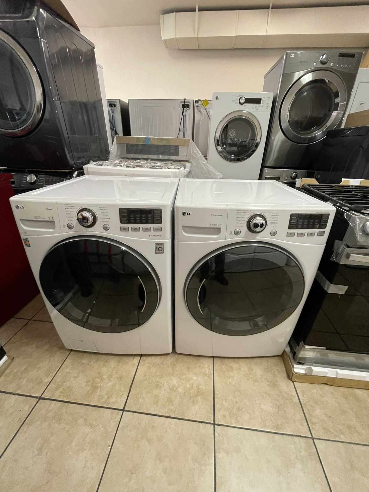 LG True Steam  Washer And  Electric Dryer 