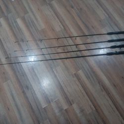 4 SHAKESPEARE FISHING POLES DIFFERENT SIZES 