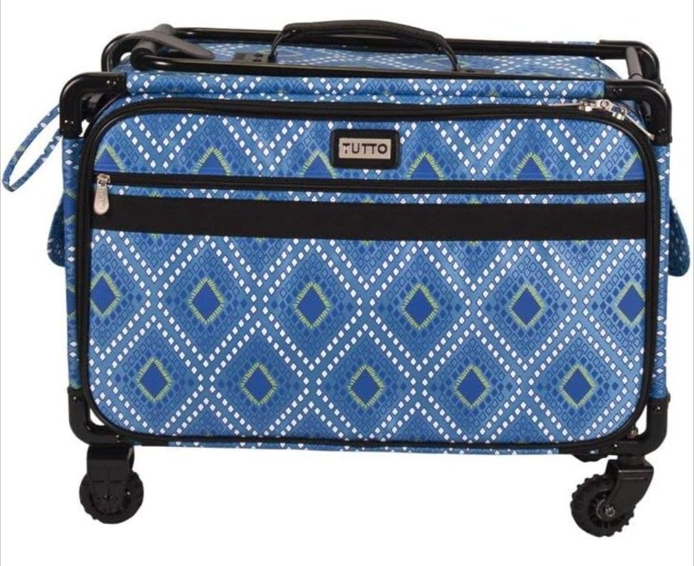 Tutto 22" Machine On Wheels sewing machine bag (Beach Blue Diamond