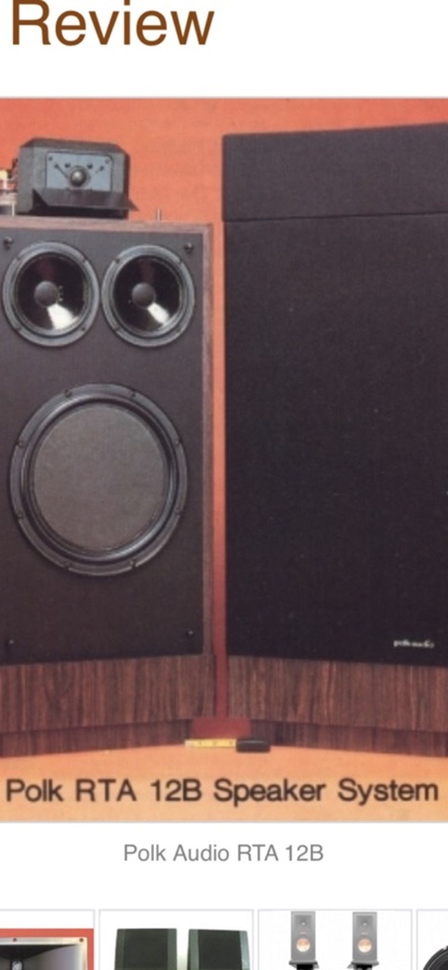 Polk audio RTA 12 B Speakers