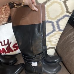 Brand New Size 6 Women’s Boots Still With Plastic Over The Metal Straps, $20 