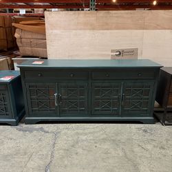 MEGA SALE! Antique Blue Console & Power End Table Set - Craftsmen ( Save $900+)