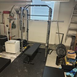Squat Rack And Weights Home Gym