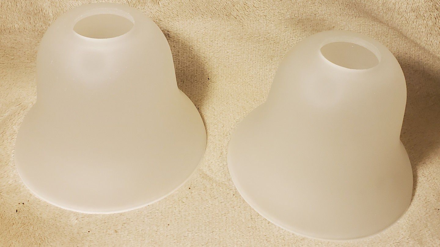 2 Frosted Glass Lamp Shades