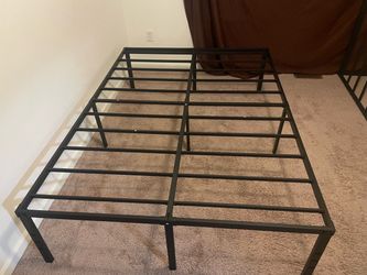 Black Metal Platform Bed Frame