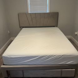 Queen Memory Foam Mattress Bed and Bed Frame Combo pickup on Wednesday 12/10