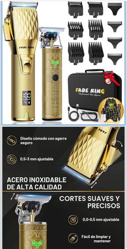 FADEKING® Professional Hair Clippers for Men, Cordless Hair Clipper and Beard Trimmer, Precision Hair Trimmer for Home and Barbershop Use, Men's Groom