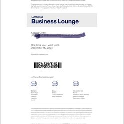 Free Lufthansa Business Lounge Passes - 2