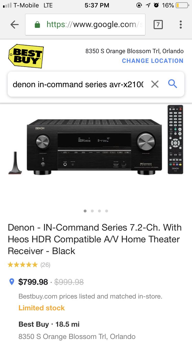 DENON IN-Command SeriesAVR-X2100W