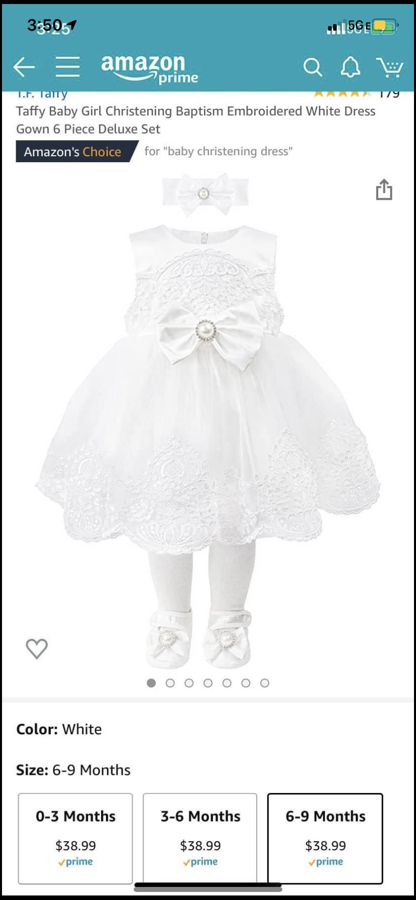 Baby girl baptism set