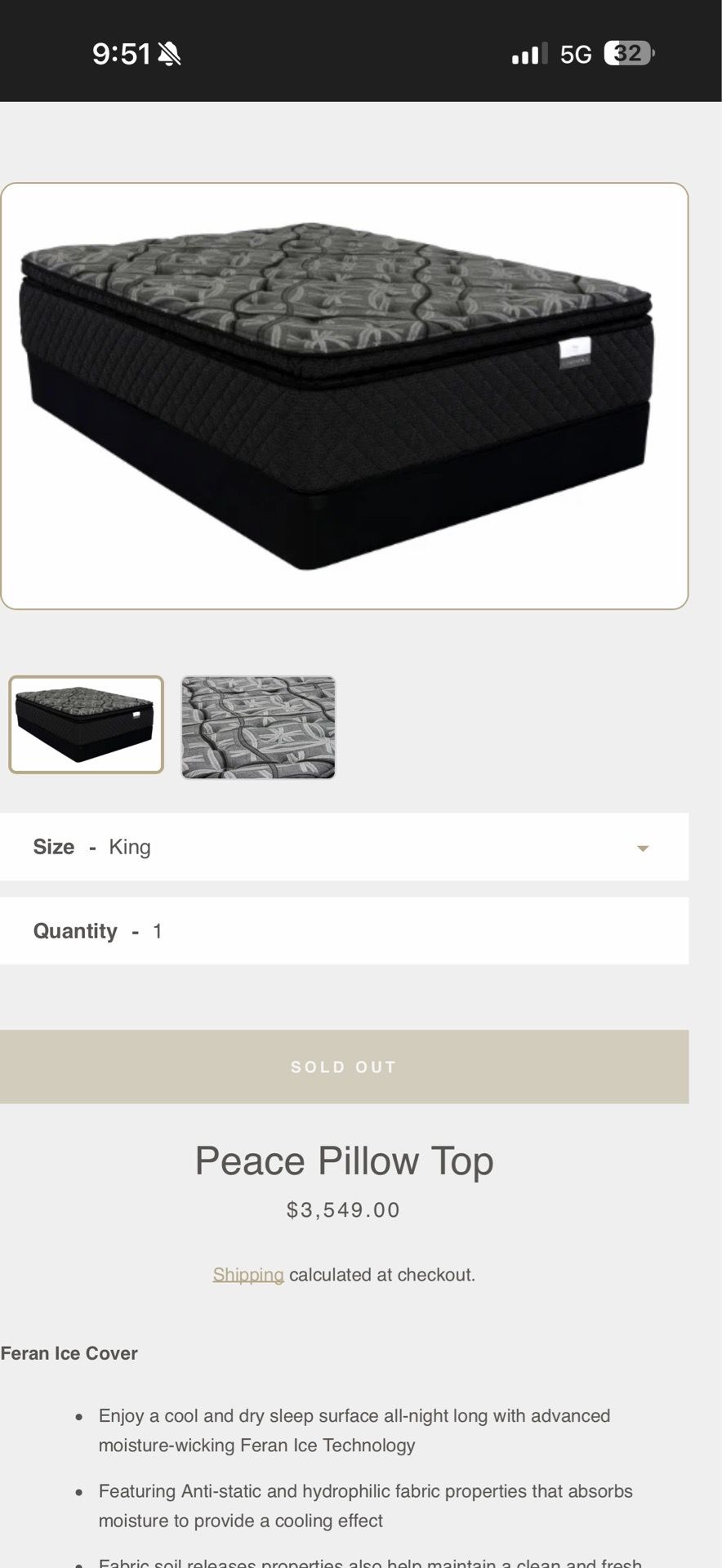 King mattress