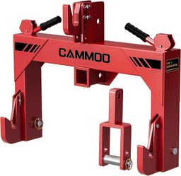 CAMMOO 3-Point Quick Hitch with 2" Receiver, Red Extra Versatile Adapter, Category 1 Adaptation, No Bushing Required, 3000LBS Lift Capacity