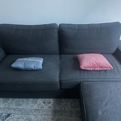 IKEA Couch and Storage Ottoman