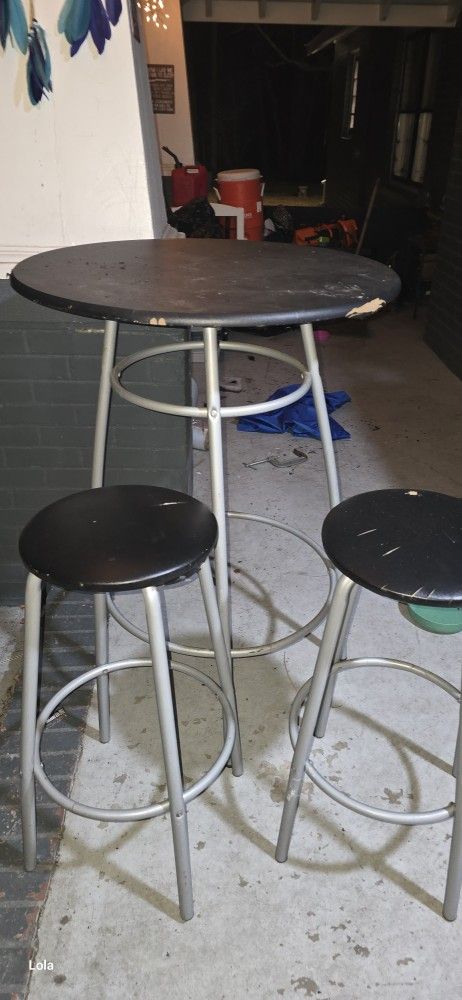 Bar And Two Stools