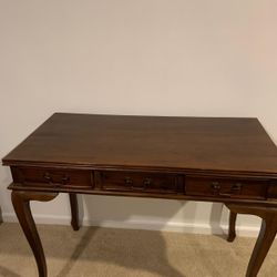 Solid wood writing Desk/Dressing table with 3 drawers.