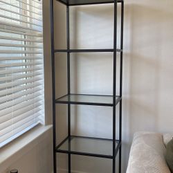 Bookshelf of Metal and Glass