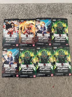 Lot of 8 - Booster Pack Lot. Dragon Ball Super Fusion, World Rivals Clash FB06 $200