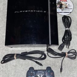 SONY PLAYSTATION 3 PS3 CONSOLE WITH VIDEO GAME & CONTROLLER