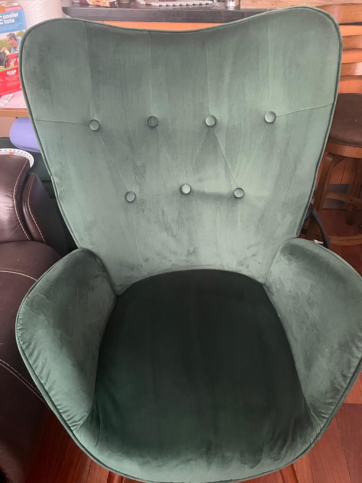 Wayfair Green Felt Dining Chairs