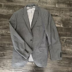 Men's Sports Coat Grey CLAIBORNEbyJOHN BARTLETT Size 40 s Great Condition! 