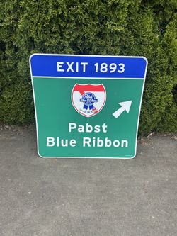 Very large PBR sign in good condition, great for the man cave. This is an embossed tin sign, not super thick or heavy, but looks great. I’ve never see