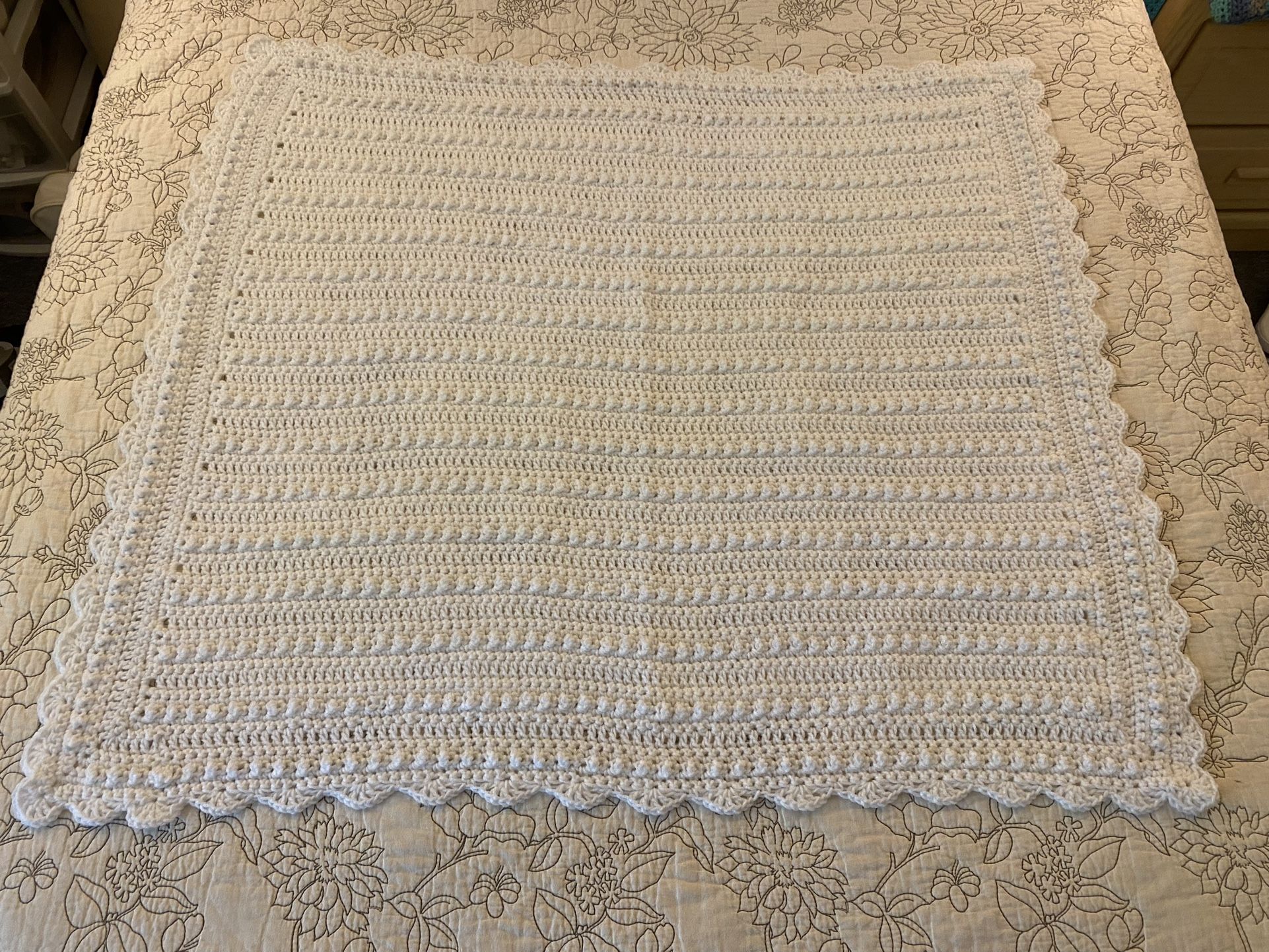 Newly Hand-Crocheted Baby Afghan