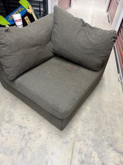 Corner of a sectional sofa
