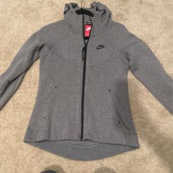 Womens Small Grey Nike Tech Fleece Zipup Hoodie