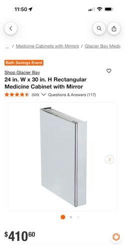 Glacier Bay 24x30 Medicine Cabinet with Mirror