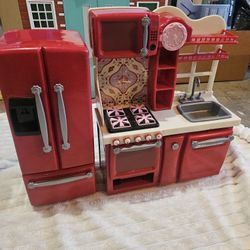 American Girl Kitchen And Fridge