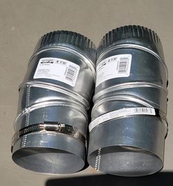 Airtight deflecto 4 inch 90 Degree Elbows 2 Pack with 3-4" clamps